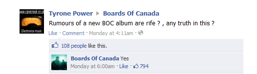 Boards Of Canada Confirmation Facebook